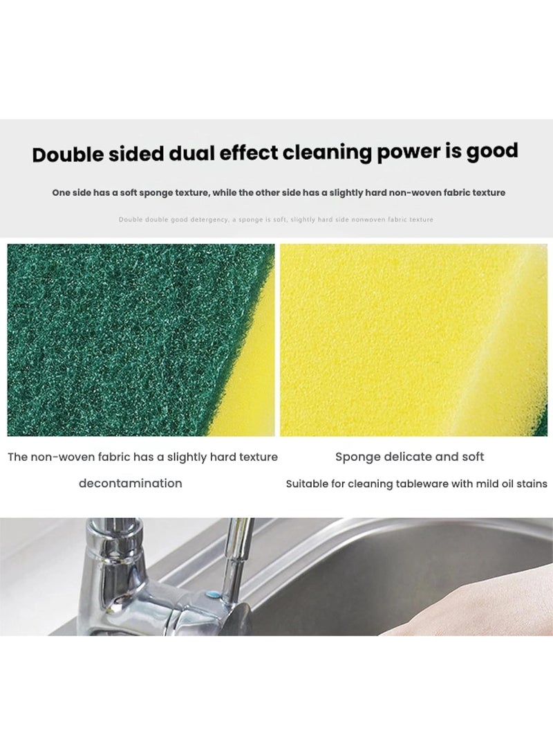 PTTIMFFM 2-in-1 Kitchen Soap Dispenser with Sponge Holder, Easy-Press Dishwashing Pump, 1000ml Large Capacity, Includes 5 Double-Sided Cleaning Sponges - Image 5