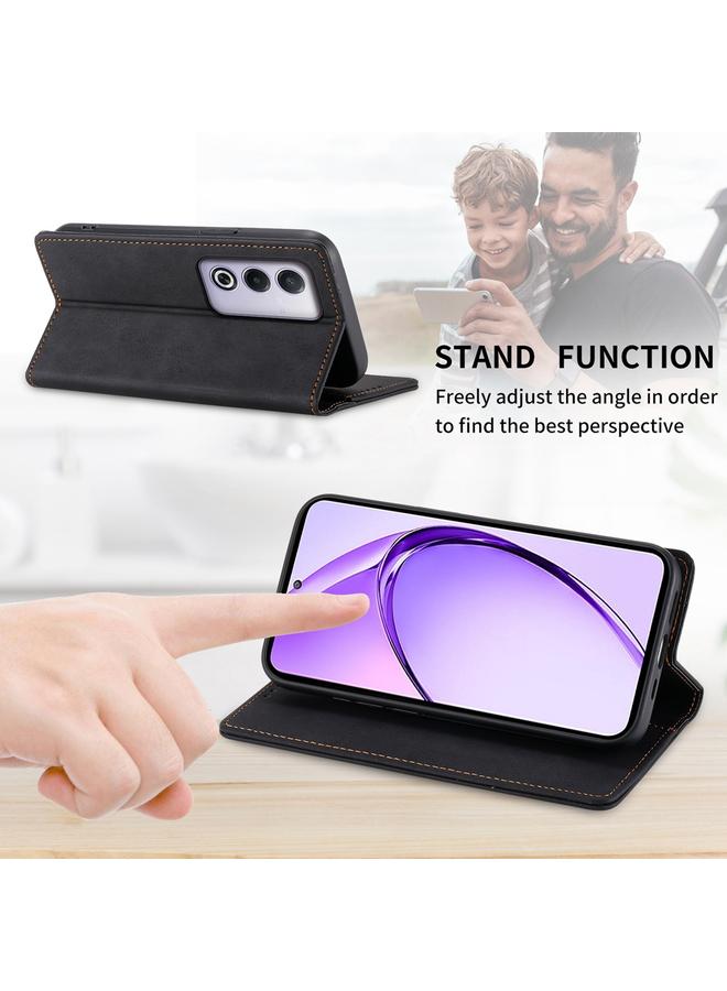 S-TOP Case For OPPO A3 Pro 5G Business Solid Color Magnetic RFID Leather Phone Case - Image 4