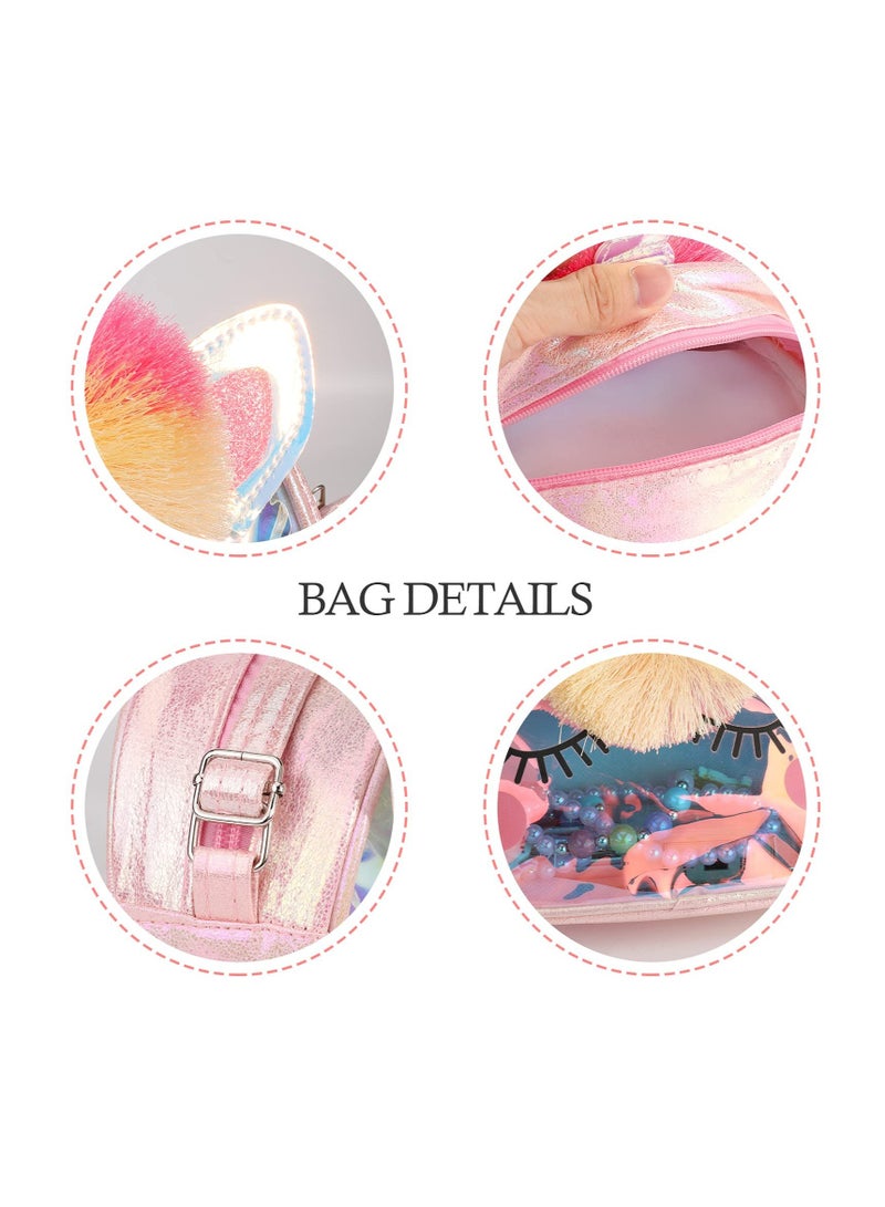 إكسفور Unicorn Crossbody Bag, Purse with Jewelry Set Little Girls, Unicorn Princess Necklace Bracelet Rings Earrings Handbag Accessories, Jewelry Party Favors Gift Dress Up - Image 2