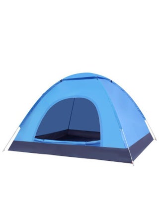 Portable Blue Double Door Camping Tent for 4 People - Sky Blue - pzsku/ZFAAFF2D5FA974D989567Z/45/_/1726736495/69108aaf-f33b-46d2-8e16-e0e03702969b