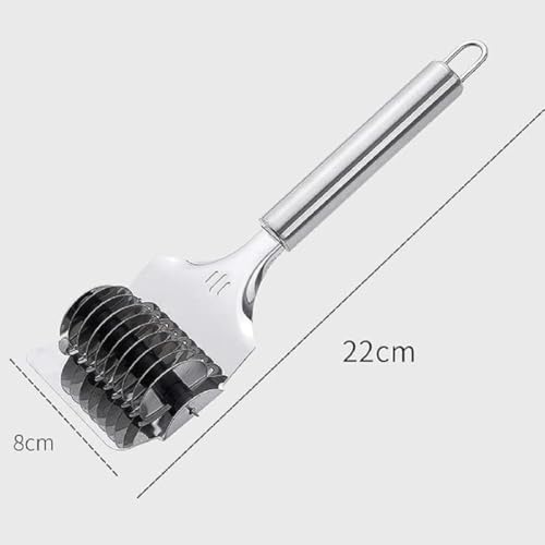 PUTHAK Pasta Noodle Cutter,High Grade Stainless Steel Pasta Spaghetti Maker Noodle Lattice Roller,Dough Cutter Mincer Kitchen Cooking Tools - Image 2