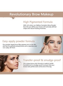 MELLOW Cosmetics Brow Duo Luminous Eyebrow Powder For Natural Looking Voluminous Brows Eyebrow Filler For Brows Vegan Brow Definer Taupe  - Image 4