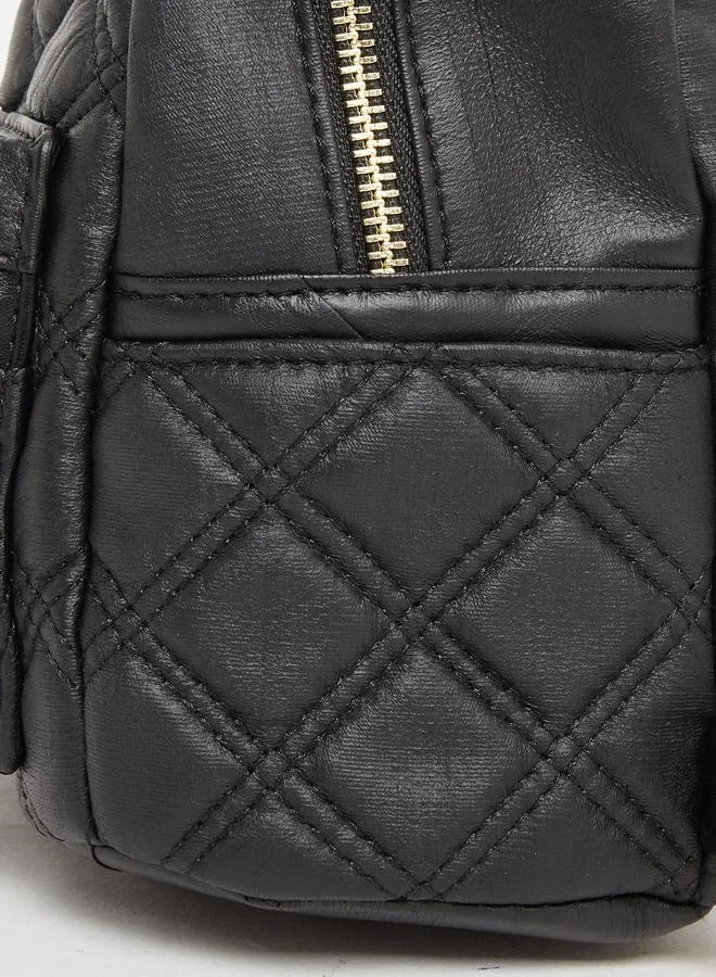 Styli Styli Black Quilted Mini Backpack