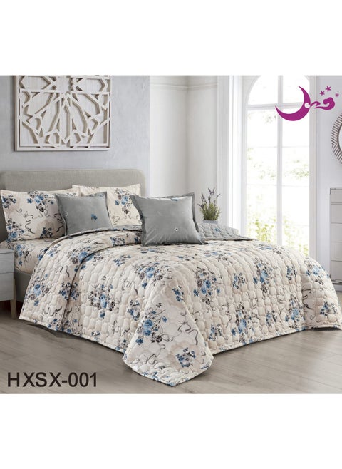 Bedspread comforter set consisting of 4 pieces, polyester comforter, size 170 by 220 cm