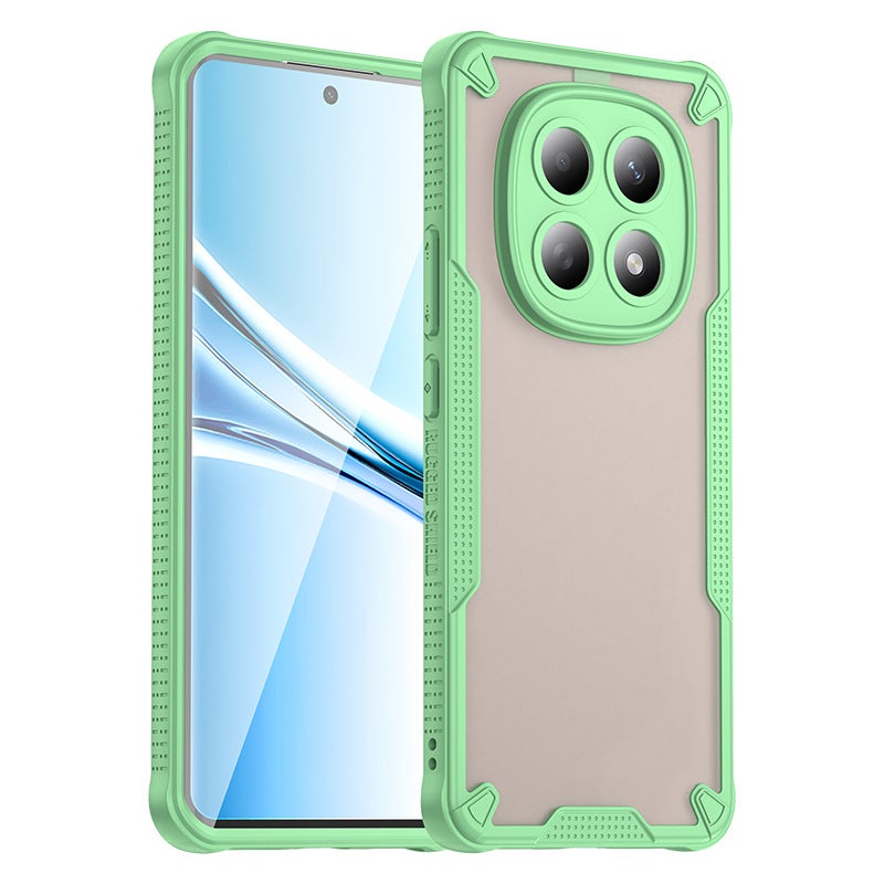 غطاء واقي بTPU + PC لـ Redmi Note 15 باللون أخضر مغناطيسي بوظيفة حامل من مادة TPU مع ملمس غير لامع وحامل قائم مع مغناطيس قوي مع مقاوم للخدش للاستخدام العملي للحمل اليومي للعائلة - Image 1