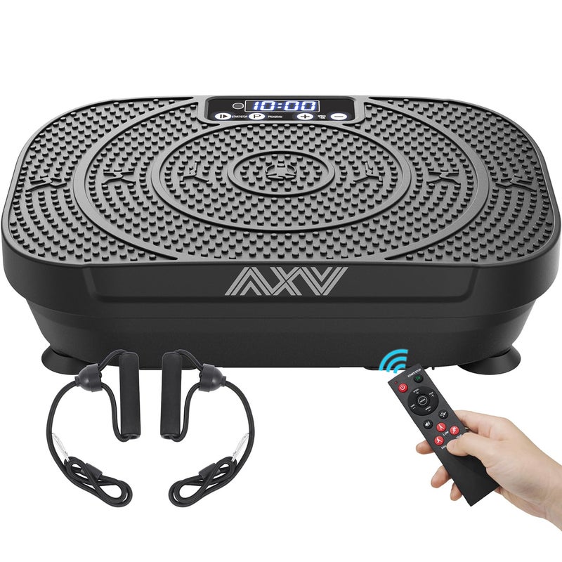 AXV Vibration Plate Platform Exercise Machine Fitness Vibrating Shaking Full Body Shaker Workout Vibrate Stand Shake Board Sport Gym for Weight Loss Lymphatic Drainage for Women Men - Image 1
