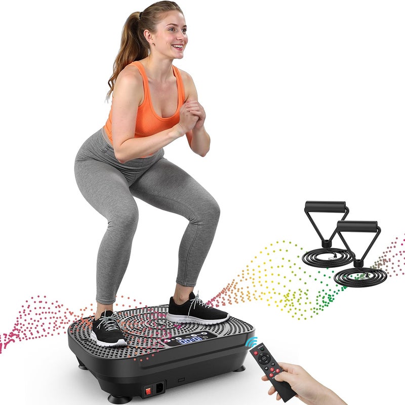 AXV Vibration Plate Platform Exercise Machine Fitness Vibrating Shaking Full Body Shaker Workout Vibrate Stand Shake Board Sport Gym for Weight Loss Lymphatic Drainage for Women Men - Image 2