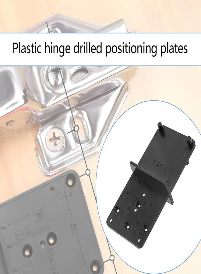 SING F LTD 4pcs Hole Drilling Jig Template 85x40mm Hinge Drilling Positioning Plate Concealed Hinge Jig Drilling Mounting Plates for Dowels Shelf Supports - Image 2