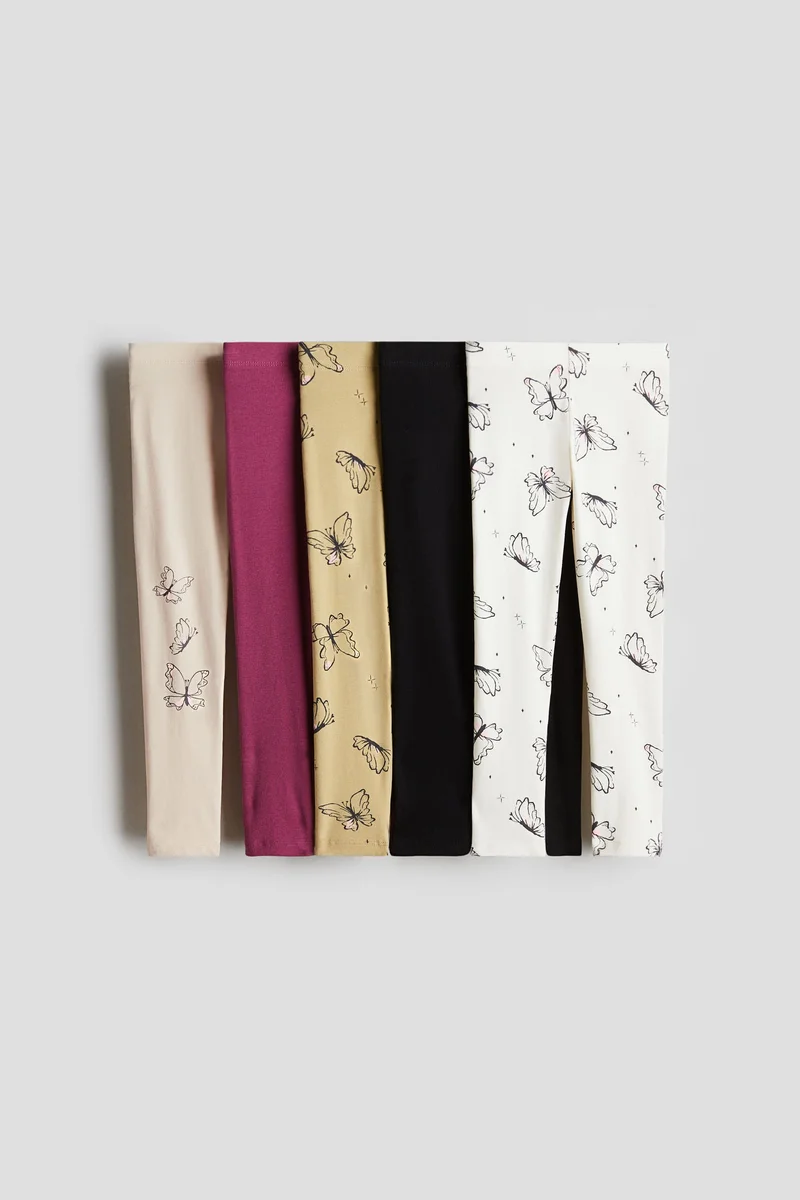H&M 5-pack cotton leggings