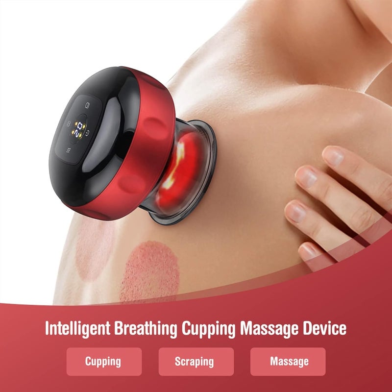 Phyzioline Electric Cupping Massager, Electronic Cupping Therapy Set, 3 In 1 Cupping Set, Cellulite Massager, 12-gear Red Light Heating, for Cupping, Scraping and Massage - Image 2