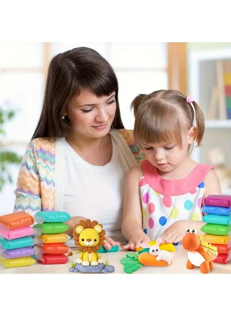 ZedPlay 48 PC Air Dry Clay Craft Kit for Teens & Adults Soft Modeling Foam Clay with Tools, Accessories & Vibrant Colors DIY Art, Slime, Jewelry & Decorative Crafts Gift Set - Image 4