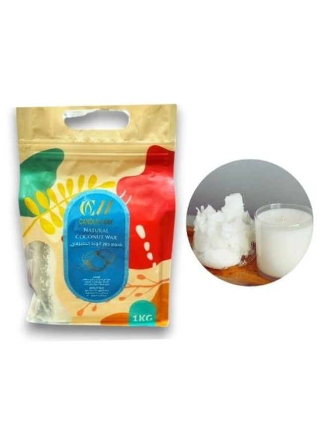 Candles Way Premium Natural Coconut Wax for Candle Making - Soft Texture, Low Melt Point, High Fragrance Load 1 Kg