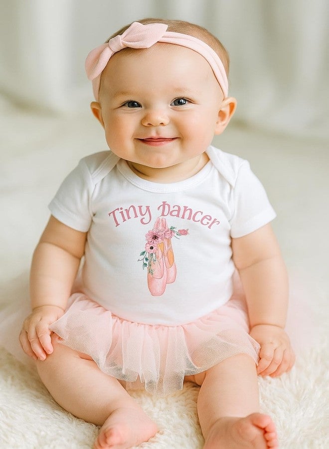 Witty and Bitty Tiny Dancer Ballet Shoes Future Ballerina Onesie/Bodysuit (0-3 months) - Image 2