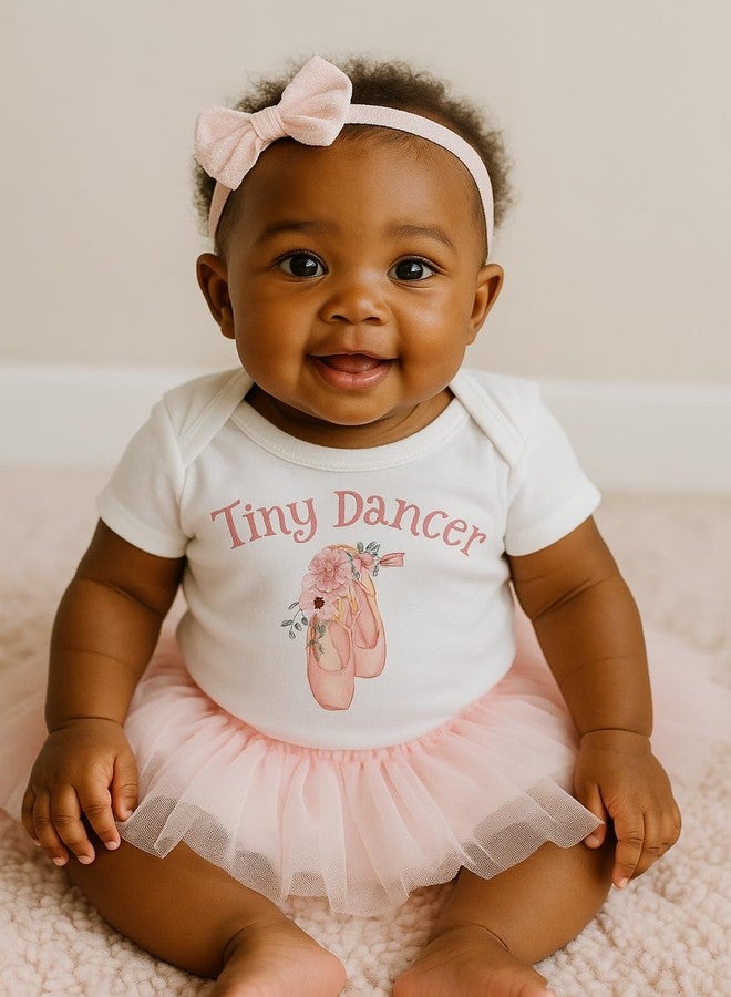 Witty and Bitty Tiny Dancer Ballet Shoes Future Ballerina Onesie/Bodysuit (0-3 months) - Image 3
