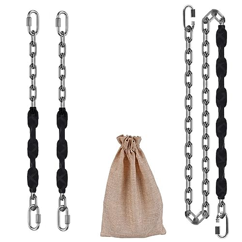 Dakzhou 2 Stainless Steel Chains 64 4 Quick Connection Buckles Never Rust Swing Hardware for Hammock Chairs Swings Sandbags up to 1000LB - Image 1