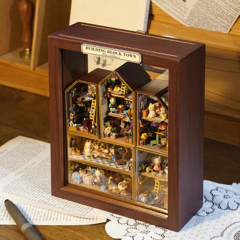 CUTEROOM Diy Miniature House Kit  Cuteroom Mini House Kit For Adult To Build  Wooden Dollhouse Making Kit With Furniture  Christmas Birthday Gifts- Bagel Time - Image 5