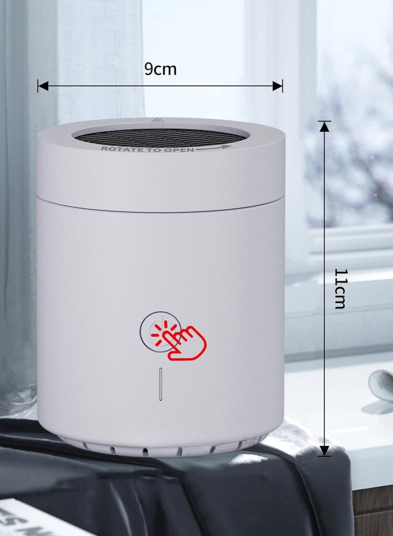 ELTRAZONE Portable Electronic Incense Burner Smart Electric Bakhoor Burner USB Rechargeable Mini Oud Bukhoon Diffuser White - Image 4