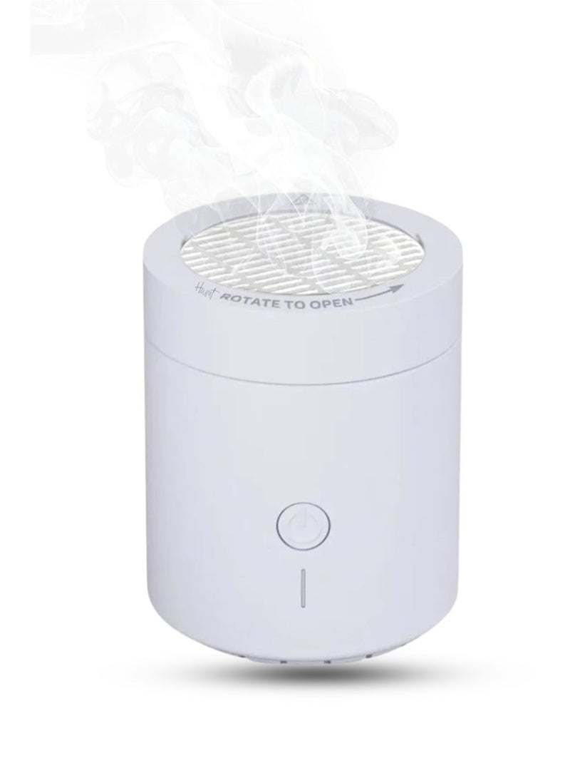 ELTRAZONE Portable Electronic Incense Burner Smart Electric Bakhoor Burner USB Rechargeable Mini Oud Bukhoon Diffuser White - Image 2