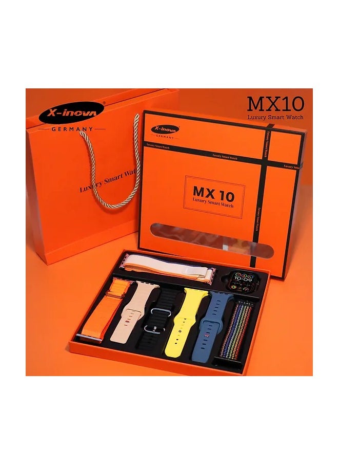 X-Inova - smart watch x-inova MX10 germany,7 fashionable watch straps,AI Voice Assistant,One-Button Connection,Shake to Take Photo,Bluetooth Call,Health Monitoring,Music Control,Always-on Clock-orange - Image 1