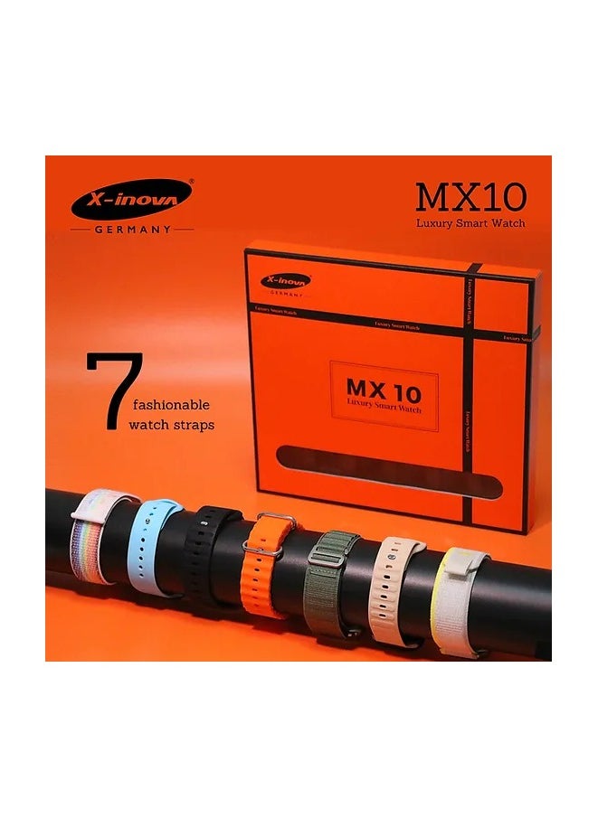X-Inova - smart watch x-inova MX10 germany,7 fashionable watch straps,AI Voice Assistant,One-Button Connection,Shake to Take Photo,Bluetooth Call,Health Monitoring,Music Control,Always-on Clock-orange - Image 1