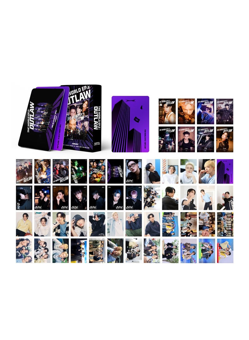 NIBEMINENT 55 Pcs Kpop ATEEZ OUTLAW Lomo Cards Card For Fans Collection Gifts - Image 1