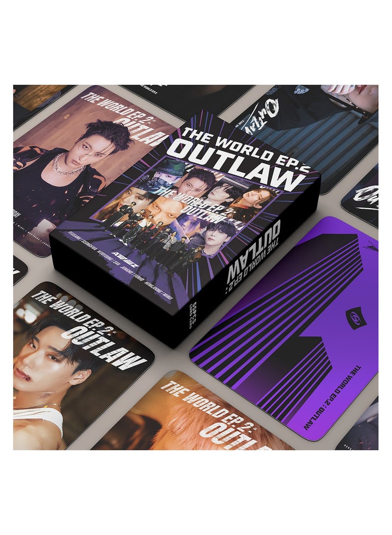 NIBEMINENT 55 Pcs Kpop ATEEZ OUTLAW Lomo Cards Card For Fans Collection Gifts - Image 2