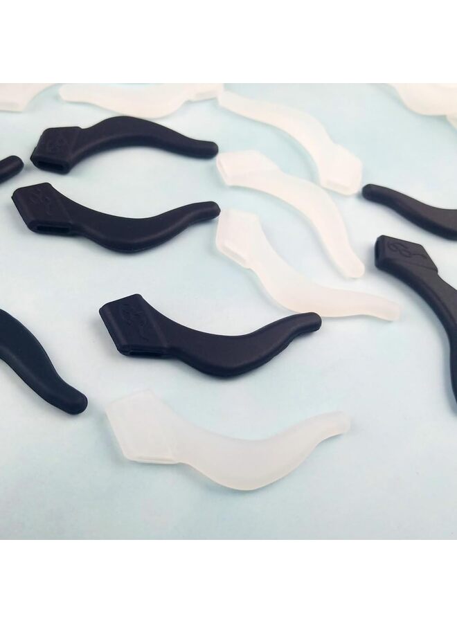 20Pairs Glasses Anti-slip Silicone Ear Clip, Glasses Holder, Sports Eyeglass Ear Grips, Safety Eyewear Retainers for Sunglasses Presbyopia Eyeglass (10 Black 10 white) - Image 5