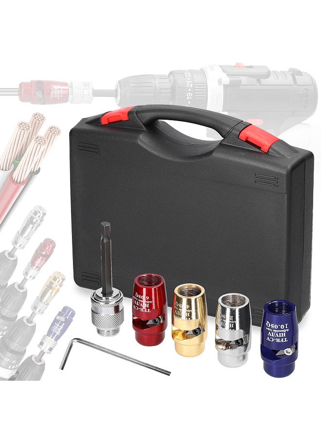 Generic Aluminum Alloy Electric Wire Stripper Cable Peeling Stripper Practical Rotary Stripping Tool Compatible with A Variety of Electric Drills  - Image 1