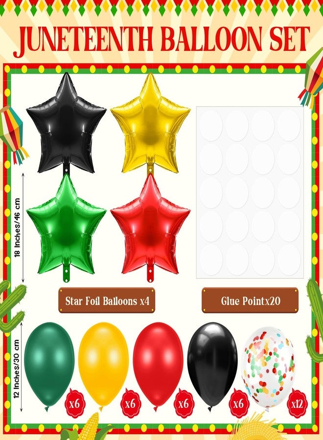 Lunmon 4 Set Juneteenth Balloon Stand Kit for Table with Base Centerpieces Reggae Red Black Green Black History Month Rasta Balloons Holder for African American Independence Party Decorations - Image 2