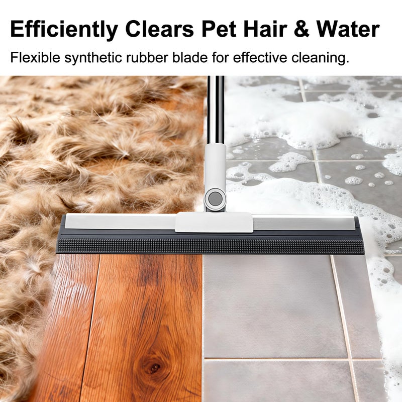 Purexa Professional Air Broom for Water & Pet Hair Removal, Floor Squeegee for Tile, Hardwood & Under-Furniture Cleaning with 51â€³-58â€³ Telescoping Handle & 180Â° Rotating Head - Image 2