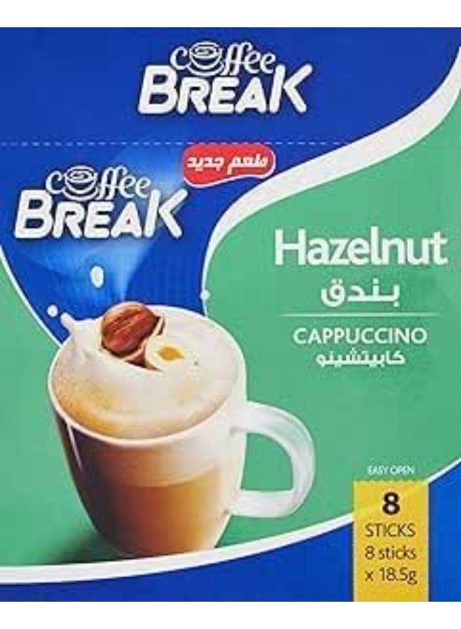 Coffee Break Instant Cappuccino - Rich Foam, Classic Flavour - 18g per Sachet