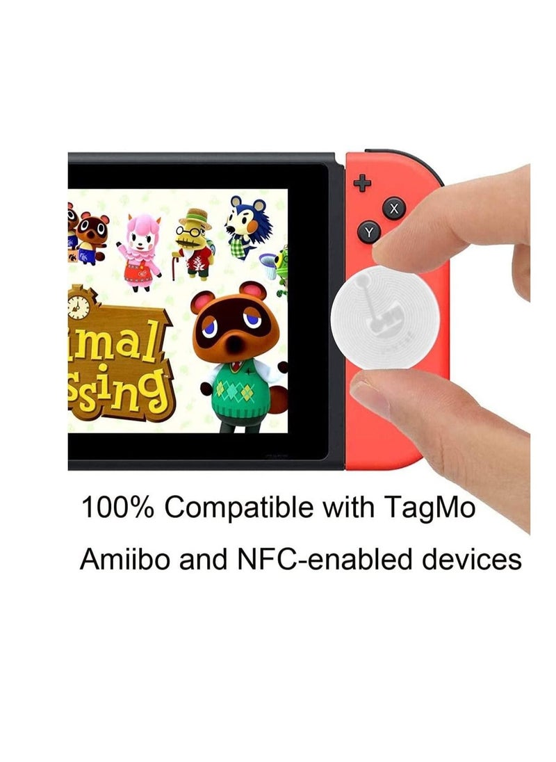 NTAG 215 NFC Sticker Compatible with TagMo and Amiibo - NTAG215 NFC Tag,25mm (1 inch), 504 Bytes Memory Compatible with Nintendo Switch, Wii U, and 3Ds!.50 pieces
