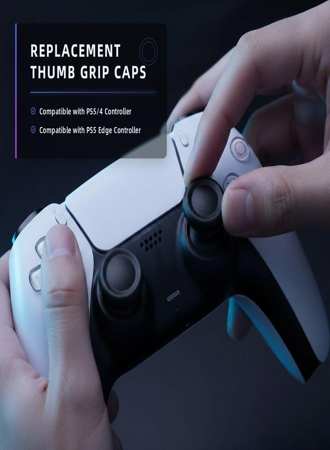 Ferkurn Replacement Thumb Grips Cap Compatible with PS5/4 Controller Edge Accessories, Anti-Slip Anti-Stickiness Anti-Scratch Joystick Caps Controller Thumbstick Grips Replacement Button, Repair Part - Image 3
