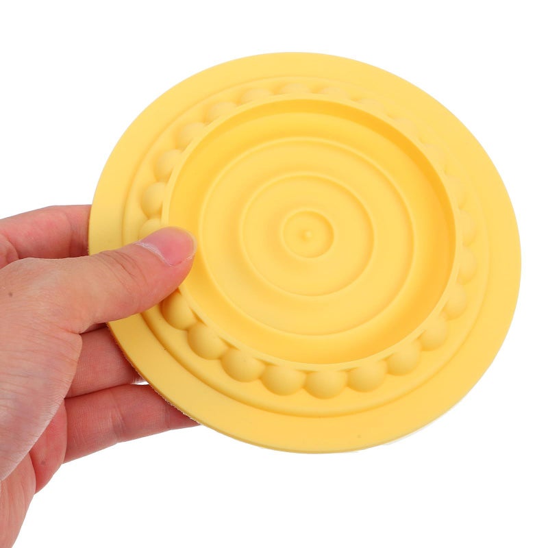 Yellow Slow Feeder Cat Bowl With Non Slip Mat Reduce Eating Speed For Wet Food - Image 5