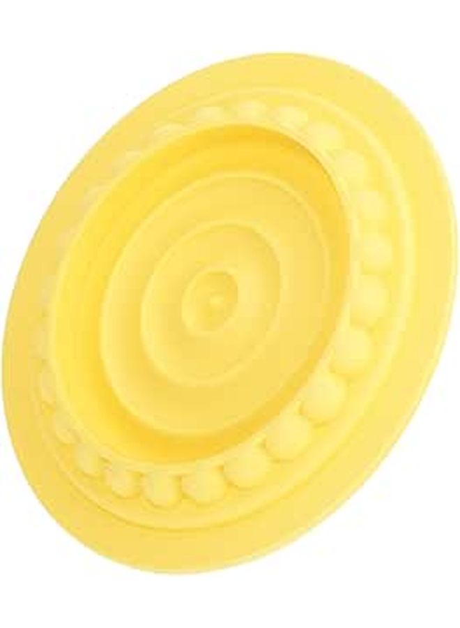 Yellow Slow Feeder Cat Bowl With Non Slip Mat Reduce Eating Speed For Wet Food - Image 1