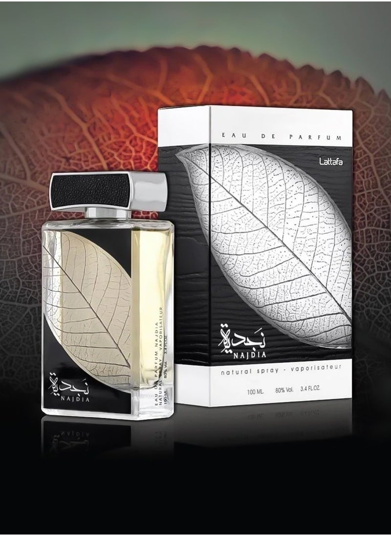Lattafa Najdia Unisex Perfume | Fresh, Aquatic, and Aromatic Long Lasting Unisex Perfume for Men and Women with Citrus, Musk & Woods notes | 100ml Eau De Parfum  - Image 1