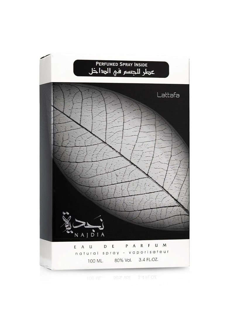 Lattafa Najdia Unisex Perfume | Fresh, Aquatic, and Aromatic Long Lasting Unisex Perfume for Men and Women with Citrus, Musk & Woods notes | 100ml Eau De Parfum  - Image 3