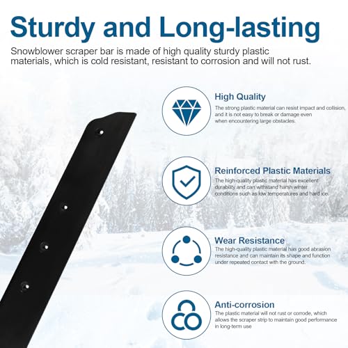 HWEIUA 21" Snow Blower Scraper Bar 2825138001 Scraper Assembly Replacement for EGO Snow Blowers SNT2100, SNT2102, SNT2103, SNT2110, SNT2112 SNT2114, Snow Blower Replacement Parts - Image 5
