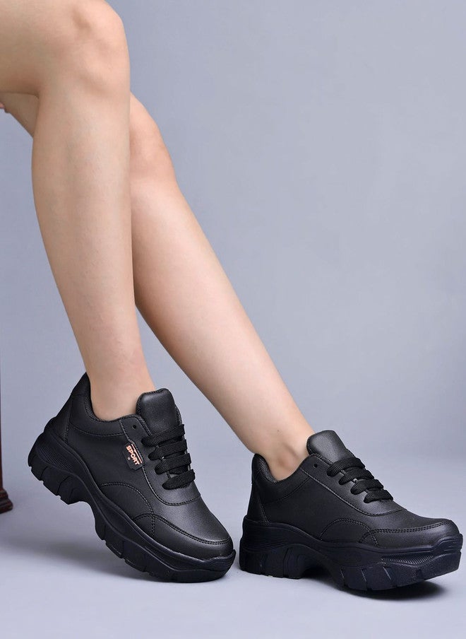 Shoetopia أحذية رياضية للبنات من شوتوبيا ذات مقدمة دائرية - Image 4