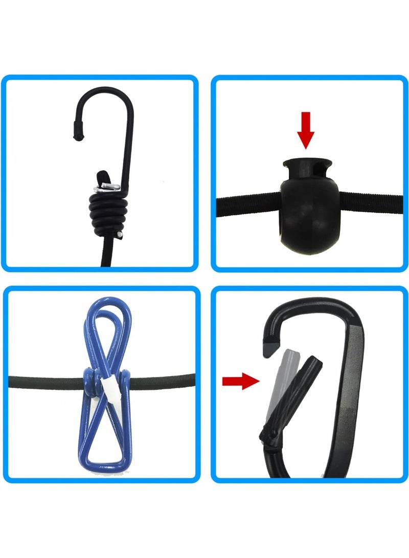 Relex Retractable Portable Clothesline for Travel, Clothing line with 12 Clothes Clips, for Indoor Laundry Drying line, Outdoor Camping Accessories - Image 2