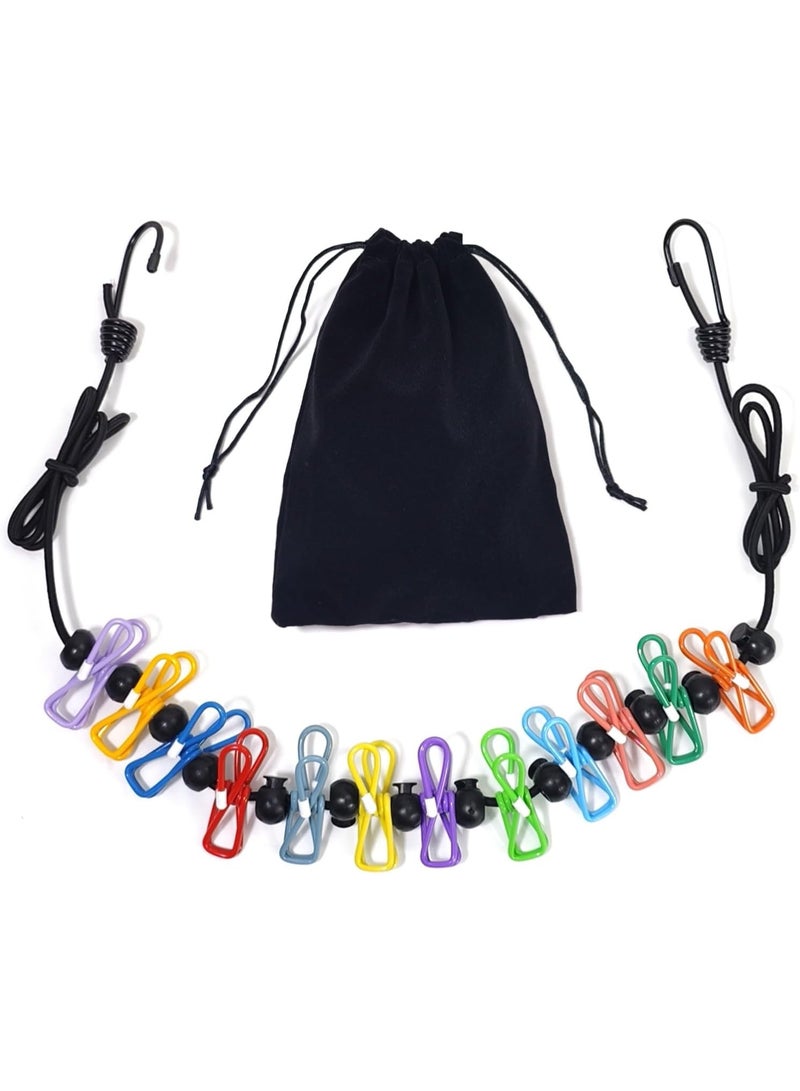 Relex Retractable Portable Clothesline for Travel, Clothing line with 12 Clothes Clips, for Indoor Laundry Drying line, Outdoor Camping Accessories - Image 1