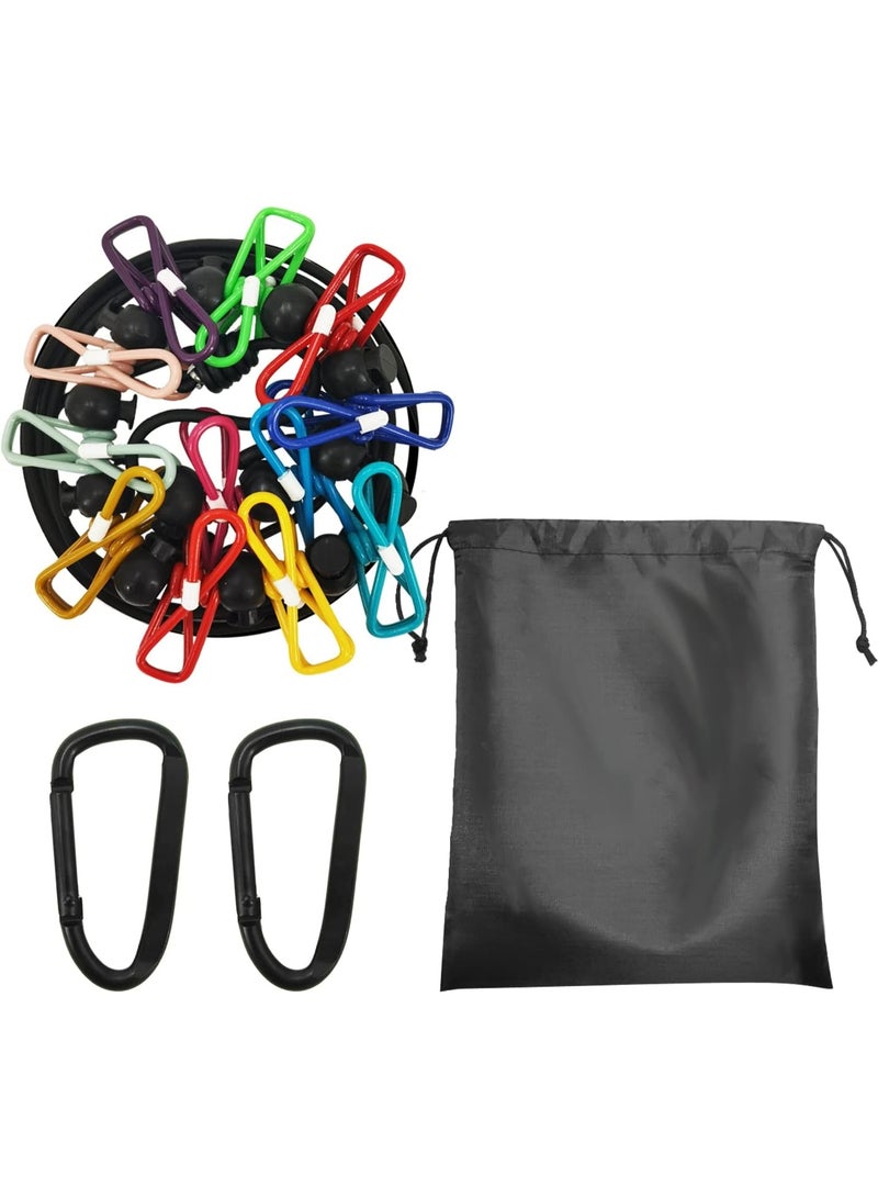 Relex Retractable Portable Clothesline for Travel, Clothing line with 12 Clothes Clips, for Indoor Laundry Drying line, Outdoor Camping Accessories - Image 3