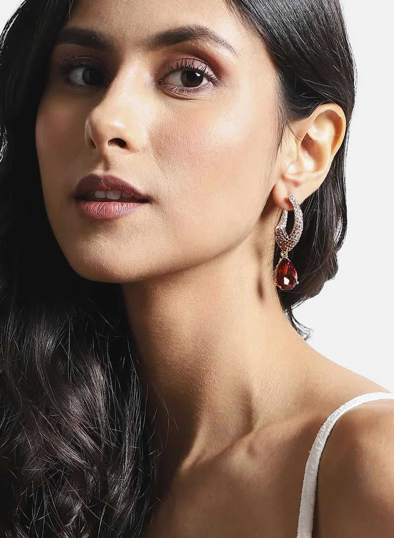 SOHI Crystal Pear Drop Earrings