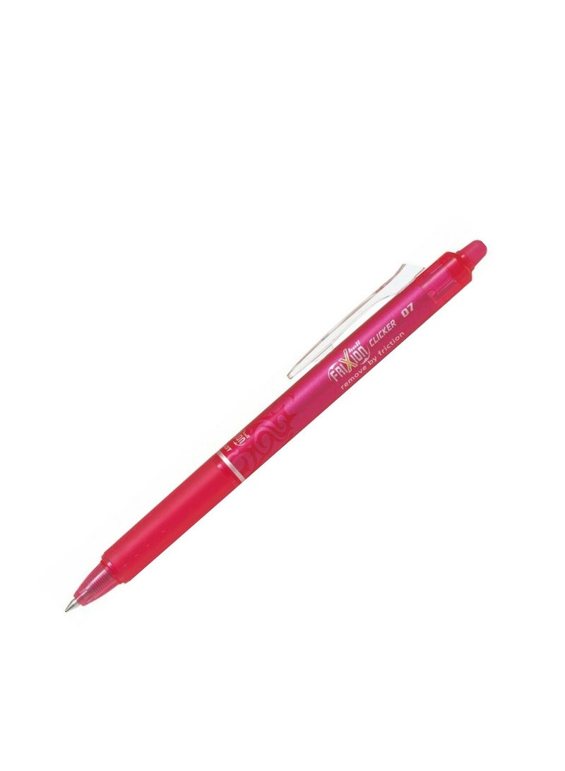 Frixion Clicker Erasable Ball Pen 0.7mm Tip Pink Ink - Image 1