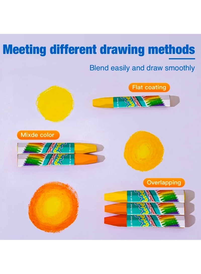 36 Vivid Colors Oil Pastels, Non Toxic Oil Pastels for Kids, School Supplies, Kids Indoor Activities At Home, Students Painting Drawing Oil Paint Drawing Sticks - Image 5