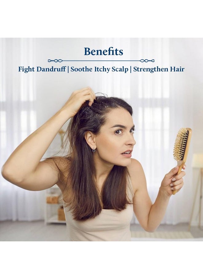 Blue Nectar Anti Dandruff And Healthy Scalp Hair Cleanser Shampoo With Bhringraj, Shikakai, Suitable For Colored Hair, Dry Frizzy Hair | Plant Based Alternate To Salicyclic Acid (10 Herbs, 200 Ml)  - Image 2