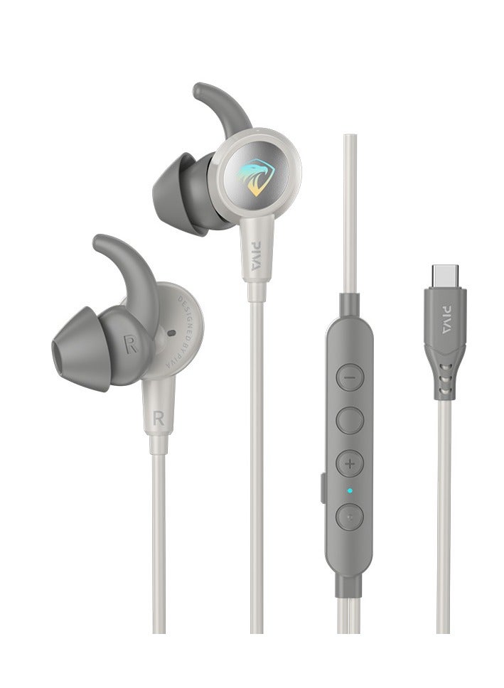 piva BIVA S6C-G Wired Surround Gaming Headset Built-in Sound Card RGB Lighting for Fun During Use and Multi-directional Microphone Comfortable for Ears and Skin with Type-C Cable for Android Mobiles, iPhone 15, iPhone 16 and iPad with Type-C Cable - Image 1