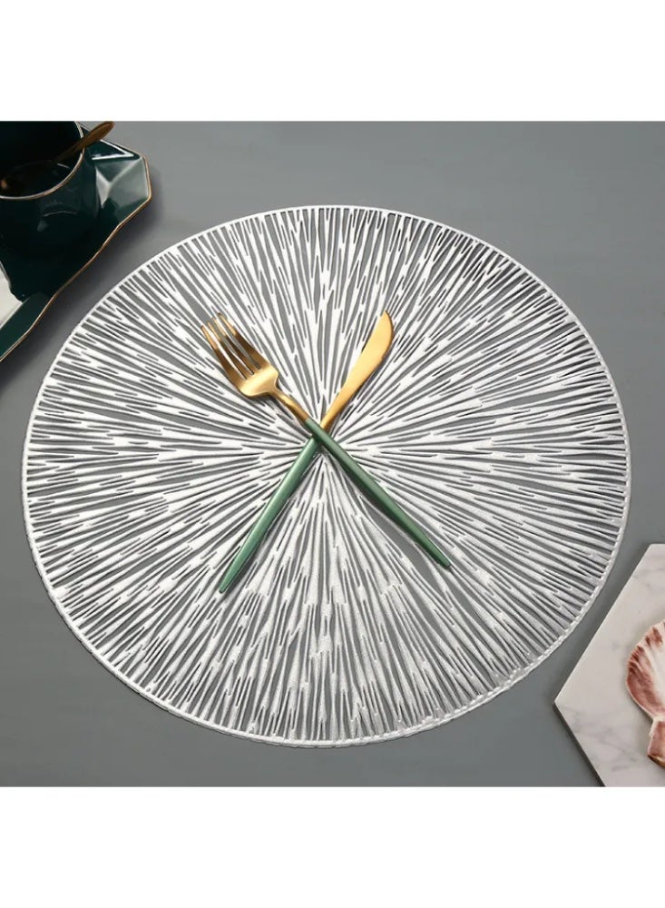 4pcs Nordic PVC fireworks strand air hot stamping placemat insulation pad - Image 5