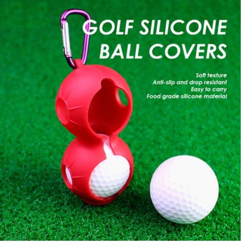 GolfBasic Store Ball Holder (Silicone) Pack of 2 Pcs (Red) - Image 2