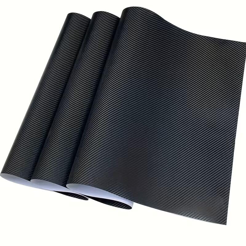 HOMSUN Car Wrap Vinyl Vehicle Self Adhesive Vinyl DIY Decal Camouflage Adhesive PVC Film Waterproof Decorative Wrap Sticker Wrapping (Black 3D Carbon, 24 X 48 Inch) - Image 1